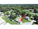 Aerial view of a home featuring a private pool and expansive backyard at 800 Embassy Rd, Largo, FL 33771