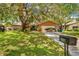 Inviting home with a well-manicured lawn, mature trees, and a spacious driveway at 8268 Garrison St, Spring Hill, FL 34606