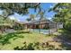 Expansive backyard with a pool and screened enclosure, ideal for outdoor gatherings and leisure at 9403 Bellhaven St, Temple Terrace, FL 33637