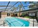 Backyard oasis featuring a clear swimming pool and a screened-in enclosure, great for leisure at 9403 Bellhaven St, Temple Terrace, FL 33637