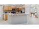 Open kitchen layout with stainless steel appliances and a breakfast bar overlooking the living area at 10364 Lightner Bridge Dr, Tampa, FL 33626