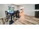 Dining area with views of the pool and backyard at 1305 Willow Valley Dr, Brandon, FL 33510
