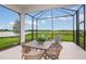 Inviting screened-in patio with comfortable seating, views of the pond, and serene outdoor living space at 13644 Canyon Ridge Rd, Spring Hill, FL 34610