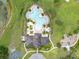 Aerial shot of the community pool, playground, and outdoor amenities at 13830 Trull Way, Hudson, FL 34669