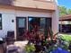 Private back patio area offers space for relaxing and enjoying the outdoors at 1605 Mission Hills Blvd # D5, Clearwater, FL 33759