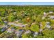 Aerial view of a neighborhood featuring tree-lined streets and single-Gathering homes under a clear blue sky at 1752 42Nd S St, St Petersburg, FL 33711