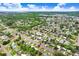 High aerial view depicts the neighborhood and its relation to the road at 201 83Rd N Ave, St Petersburg, FL 33702