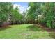 Lush backyard provides a serene and private outdoor space surrounded by mature trees and vibrant greenery at 201 83Rd N Ave, St Petersburg, FL 33702