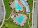 Aerial view of the community pools and recreation area at 2699 Suncoast Blend Dr, Odessa, FL 33556