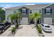 Inviting townhomes boast lush palm trees, neat landscaping, and driveways for convenient parking at 2699 Suncoast Blend Dr, Odessa, FL 33556