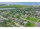 Aerial view showing the property's location within a well-established neighborhood near the water at 3113 Chamblee Ln, Clearwater, FL 33759
