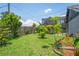 Enjoy the private backyard with a lush lawn, mature trees, and an in-ground pool, perfect for outdoor living at 3113 Chamblee Ln, Clearwater, FL 33759