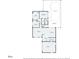 Home floor plan showing the layout of the bedrooms, living room, kitchen, and outdoor swimming pool at 3113 Chamblee Ln, Clearwater, FL 33759