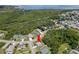 Aerial view of the property and neighborhood at 3115 Gina Ct, Holiday, FL 34691