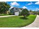 Beautiful two-story home with a white garage door, fresh landscaping, and a well-manicured lawn at 3241 Evening Breeze Loop, Wesley Chapel, FL 33544