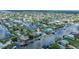 Waterfront canal home featuring a boat dock and pool at 3260 Gulfview Dr, Hernando Beach, FL 34607
