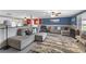 Cozy living room with neutral colors and a large sectional sofa at 3260 Gulfview Dr, Hernando Beach, FL 34607