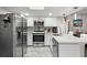 Updated kitchen featuring stainless steel appliances, white cabinetry, and modern countertops at 3323 Fox Hunt Dr, Palm Harbor, FL 34683