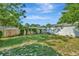 Fenced backyard with lush green grass, privacy fence, and plenty of space for recreation at 3714 N Garrison St, Tampa, FL 33619