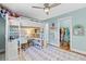Bright bedroom with a loft bed and plenty of storage at 4722 W Laurel Rd, Tampa, FL 33629