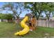 Outdoor playset in the backyard at 5112 Odin St, Spring Hill, FL 34608