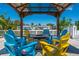Outdoor cabana with Adirondack chairs surrounding a fire pit at 5730 Imperial Ky, Tampa, FL 33615