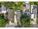 Aerial view showing the property with a brick patio and well-maintained surroundings at 716 35Th W St, Bradenton, FL 34205