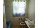 Dated bathroom showcasing a blue bathtub, toilet, and vanity in need of renovation at 8109 Franklin Rd, Plant City, FL 33565