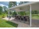 Covered outdoor dining area, perfect for enjoying a meal outside at 23268 Family Ln, Brooksville, FL 34602