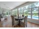 Sun room with floor to ceiling windows with a view to the pool and patio area at 23268 Family Ln, Brooksville, FL 34602