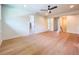 Spacious open-concept living room with light hardwood floors and recessed lighting at 1015 W Charter St, Tampa, FL 33602