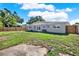 Large backyard showing the exterior of the house with fence, plenty of space for outdoor activities at 1029 Madison St, Largo, FL 33770