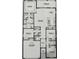 Detailed floor plan featuring four bedrooms, two baths, a kitchen, dining room, great room, and a two-car garage at 10621 Scenic Hollow Dr, Riverview, FL 33578