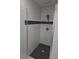 Updated shower with white and black subway tiles and glass door at 13344 88Th Ave, Seminole, FL 33776