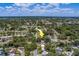 Neighborhood aerial view highlights proximity to local amenities and convenient road access at 2123 Indigo Dr, Clearwater, FL 33763