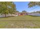 Lawn and outdoor patio showcasing a home's ample backyard with trees and well-maintained lawn at 2123 Indigo Dr, Clearwater, FL 33763