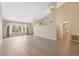 Open-concept living room featuring recessed lighting and a large window at 2192 Swedish Dr # 26, Clearwater, FL 33763