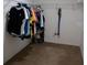 Walk-in closet with carpeted floor, wire shelving, and hung clothes at 25435 Bruford Blvd, Land O Lakes, FL 34639
