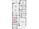Detailed floor plan showcasing the layout of the house, including the bedrooms, bathrooms, and living areas at 33618 Castaway Loop, Wesley Chapel, FL 33543