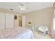 Bedroom featuring a ceiling fan, closet and a workspace at 3602 Pine Knot Dr # 0, Valrico, FL 33596