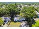 Aerial view of home among trees, showcasing curb appeal and landscaping in a neighborhood setting at 3809 N 14Th St, Tampa, FL 33603
