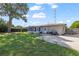 Fenced backyard with mature trees and landscaping at 3901 17Th N Ave, St Petersburg, FL 33713