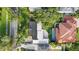 Aerial view of the property showcasing the patio, pool, landscaping, and layout at 4111 W Granada St, Tampa, FL 33629