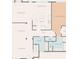 Downstairs floor plan featuring a primary bedroom, living room, Gathering room, kitchen, and dining area at 422 Cypress View Dr, Oldsmar, FL 34677