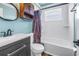 Well-maintained bathroom with a tub and shower combo, and modern fixtures at 5001 37Th N Ave, St Petersburg, FL 33710