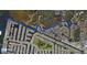 Aerial view of neighborhood highlighting waterways and proximity to Robert Crown Wilderness Area at 5567 Sea Forest Dr # 323, New Port Richey, FL 34652