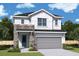 Charming two-story home with stone accents, landscaped yard, and a two-car garage at 640 Allora Ave, Nokomis, FL 34275