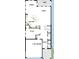 Detailed floor plan showcasing the layout of the home's first floor, including a kitchen, study, and garage at 640 Allora Ave, Nokomis, FL 34275