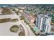 Gorgeous aerial view of the oceanfront property near the sandy beach at 11000 Gulf Blvd # 1004, Treasure Island, FL 33706