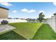 Spacious backyard with a well-maintained lawn and a partial view of a serene pond at 13324 Willow Bluestar Loop, Riverview, FL 33579